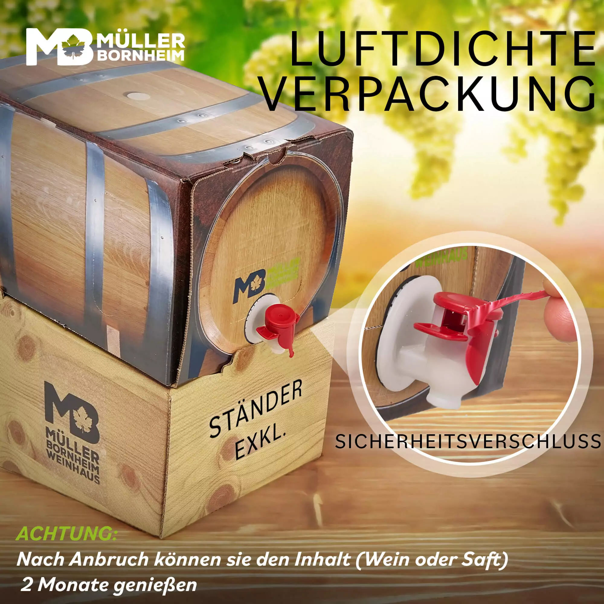 trocken Weinhaus Weißwein Müller Box Sauvignon Bag Blanc Bornheim in 5L Wein